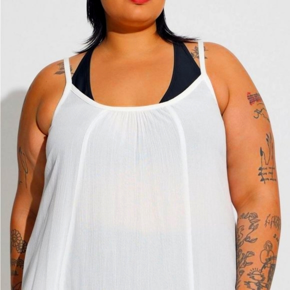 ❤️NWT VINTAGE TORRID SWIM COVER - MAXI GAUZE - BEACH DRESS COVER-UP - PLUS SIZE - Picture 9 of 13